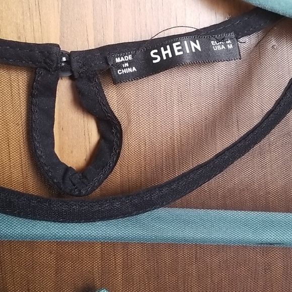 Ultra-Sheer Embroidered Mesh Tee - Picture 2 of 4